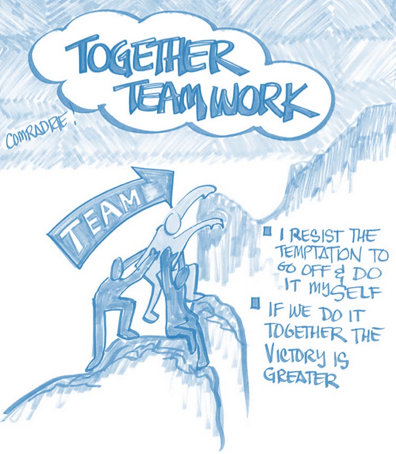together teamwork - graphic