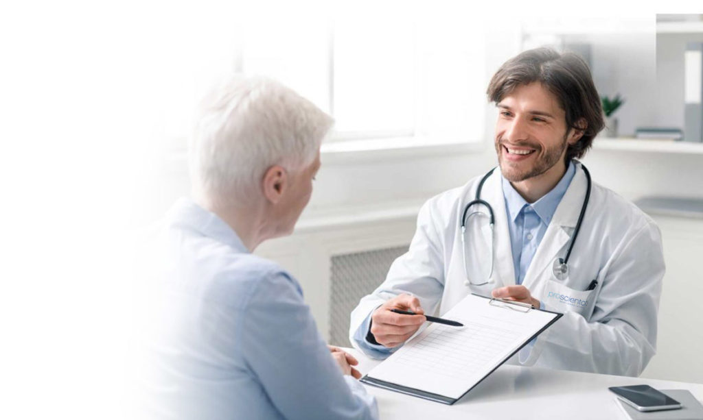 physician gathering information from patient