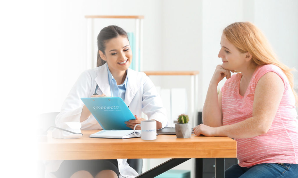 physician gathering information from patient