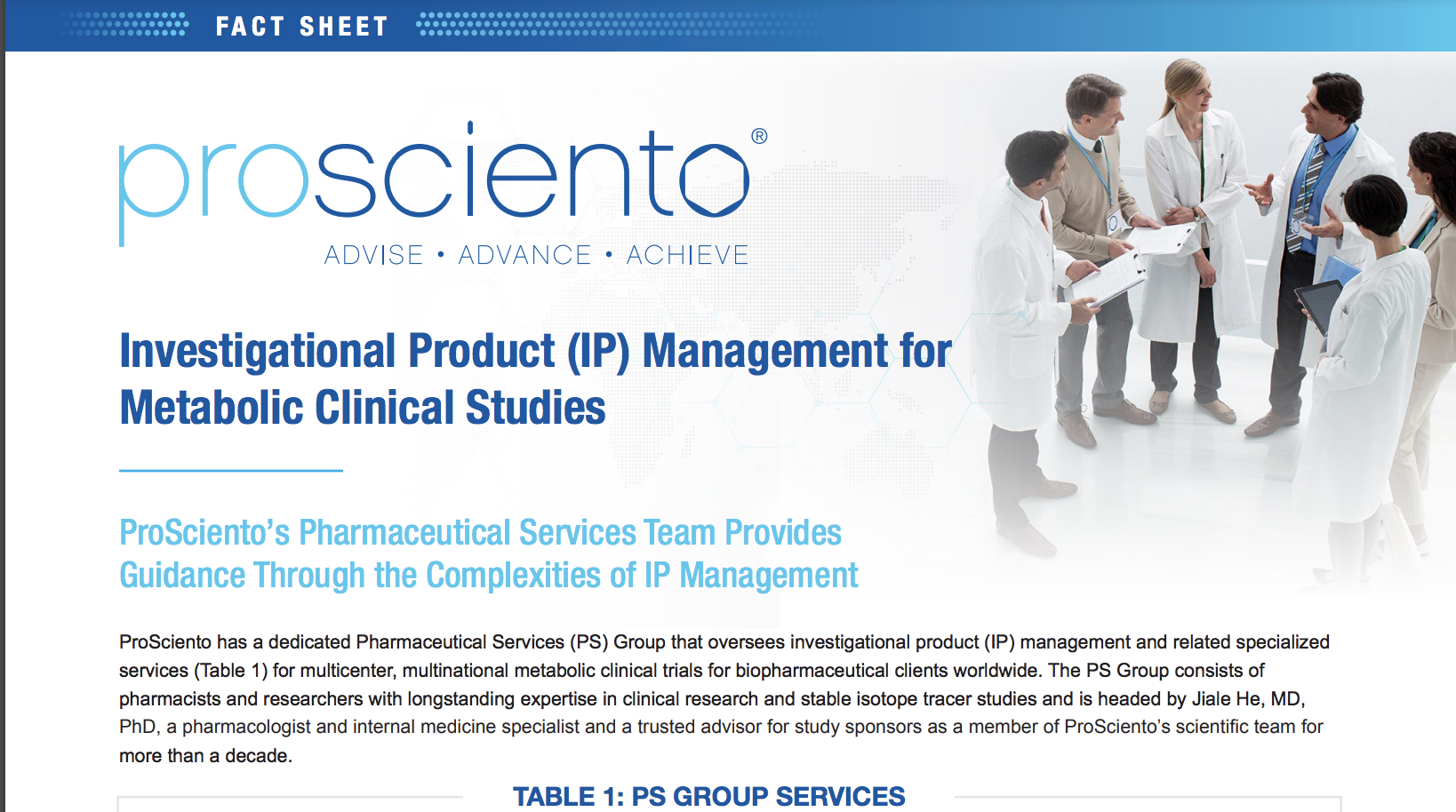 image of Investigational Product (IP) Management for Metabolic Clinical Studies