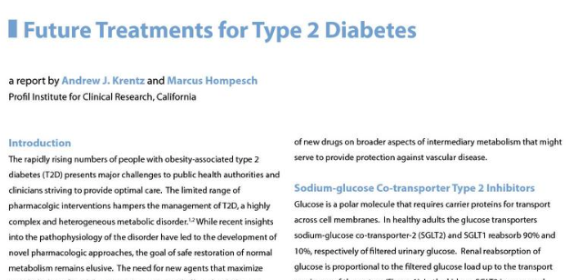 Future Treatments for Type 2 Diabetes thumbnail
