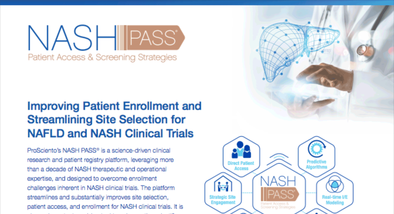image of NASH PASS®: Improving Patient Enrollment and Streamlining Site Selection for NAFLD and NASH Clinical Trials