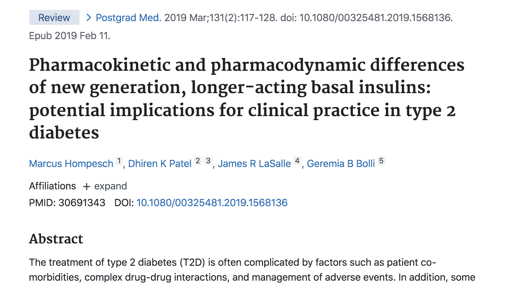 image of Pharmacokinetic and pharmacodynamic differences of new generation, longer-acting basal insulins: potential implications for clinical practice in type 2 diabetes