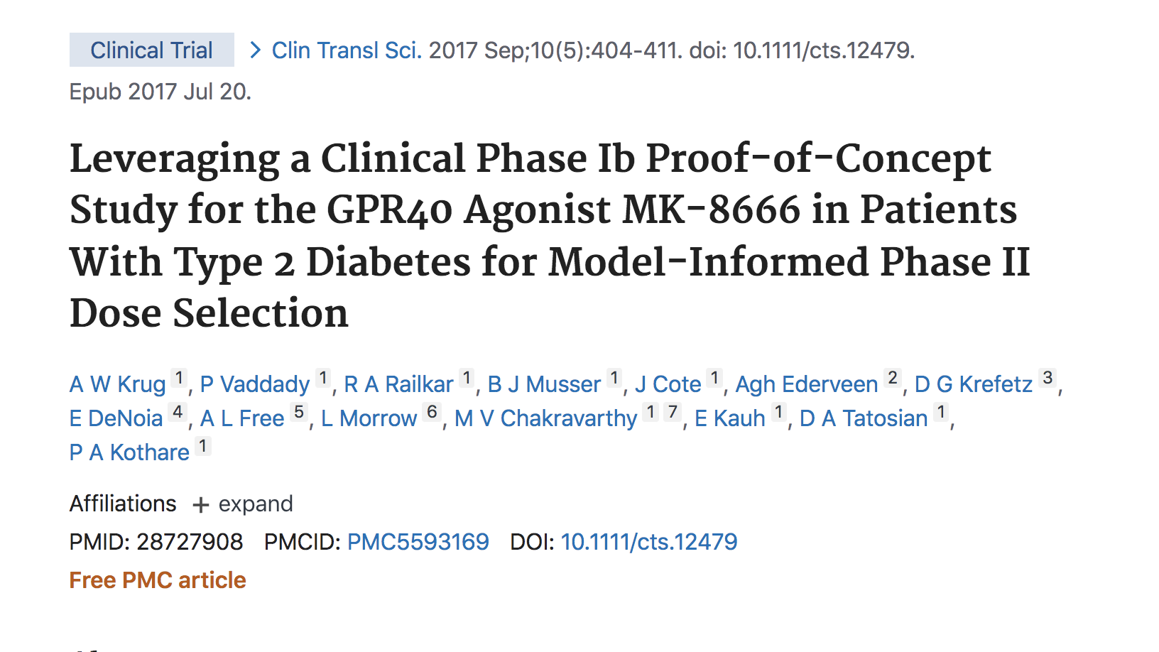 Leveraging a clinical phase Ib proof-of-concept study for the GPR40 agonist MK-8666 in patients with type 2 diabetes for model-informed phase II dose selection. thumbnail