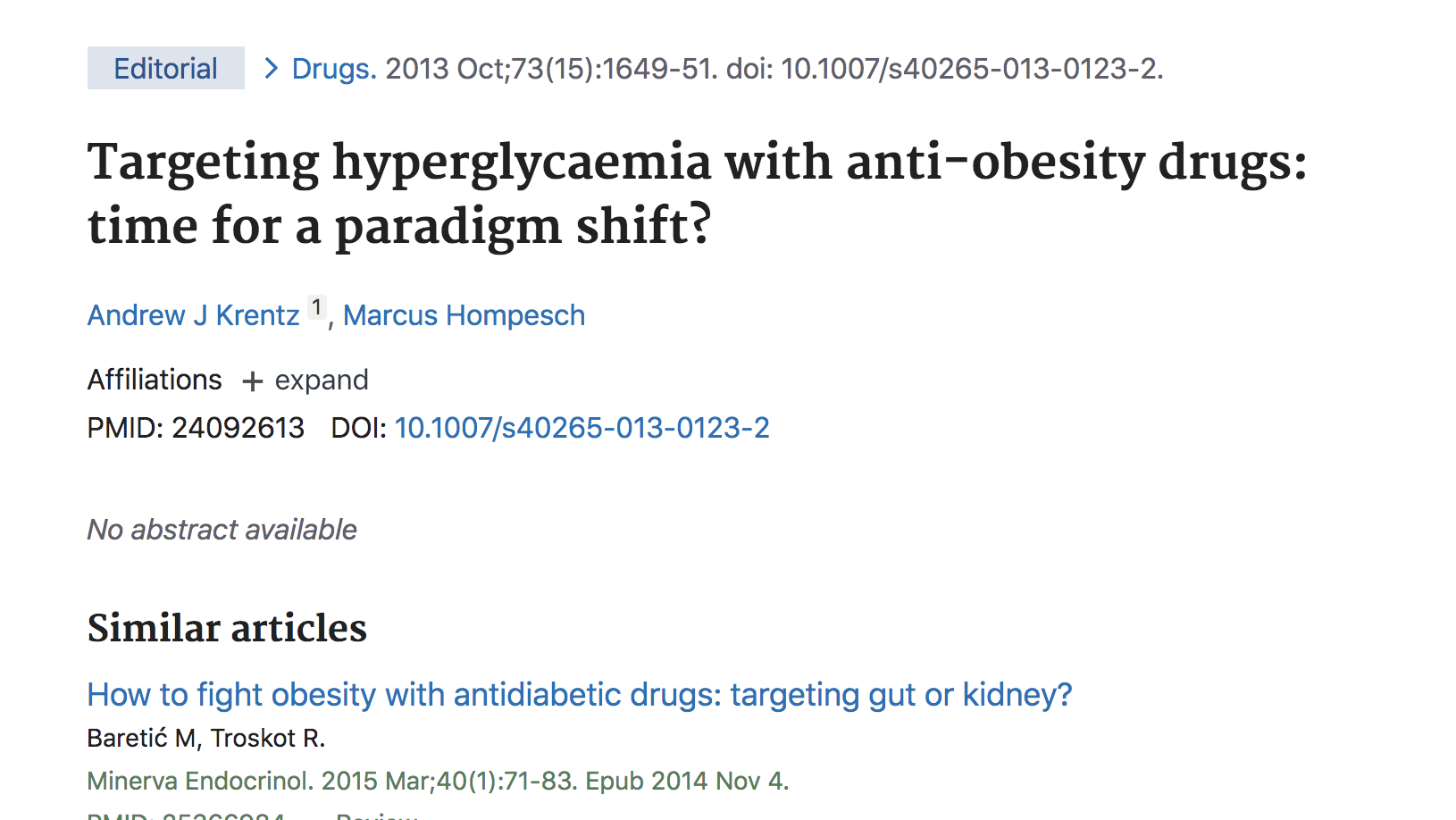 Targeting hyperglycaemia with anti-obesity drugs: time for a paradigm shift thumbnail