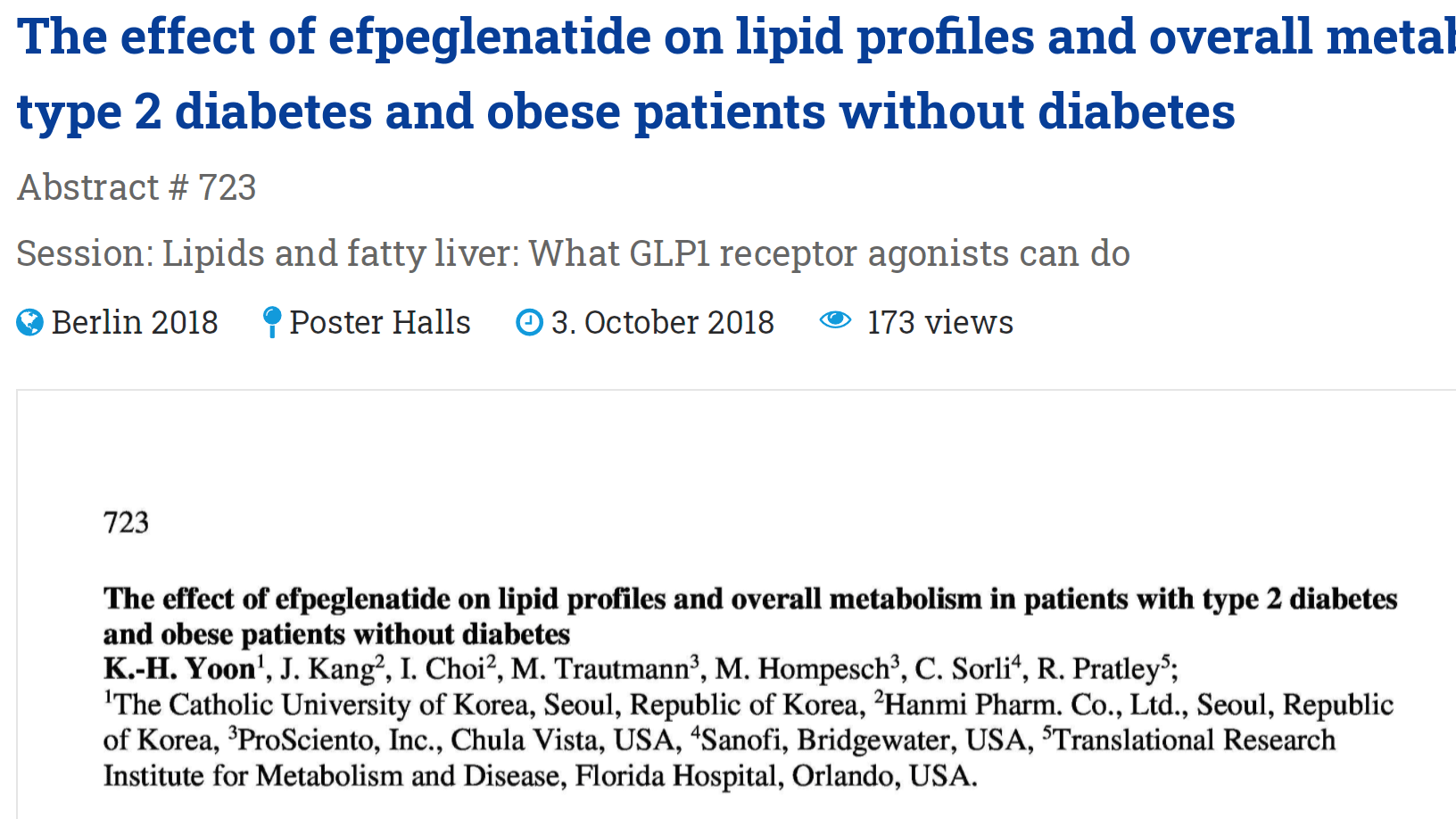 The effect of efpeglenatide on lipid profiles and overall metabolism in patients with type 2 diabetes and obese patients without diabetes thumbnail