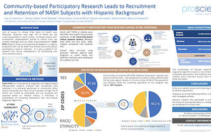 image of Community-Based Participatory Research Leads to Recruitment and Retention of NASH Subjects with Hispanic Background