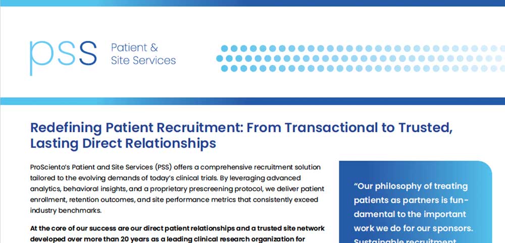 image of Patient & Site Services: Redefining Patient Recruitment
